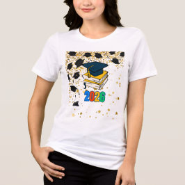 Camiseta Triblenda Gráfico de Graduación de Sénior 2026 - Educativo