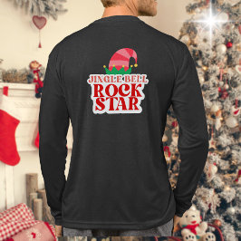 Camiseta Triblenda Gráfico de Jingle Bell Rock Star