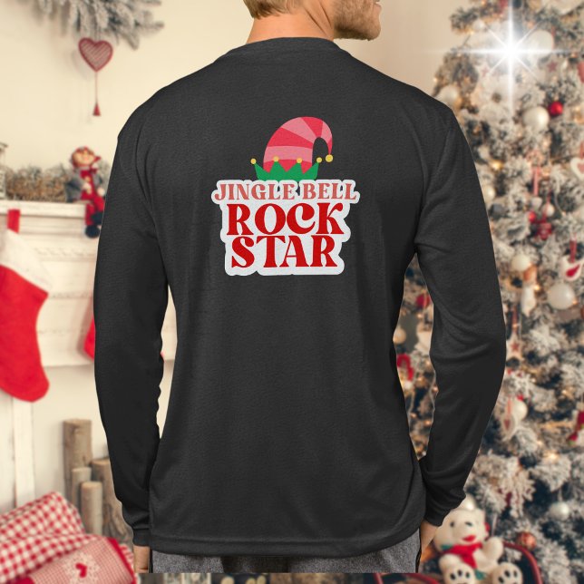 Camiseta Triblenda Gráfico de Jingle Bell Rock Star (Subido por el creador)
