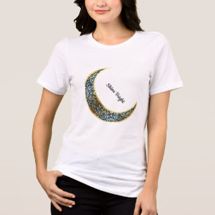Camiseta Triblenda Gráfico de Mandala de Luna Creciente Celestial