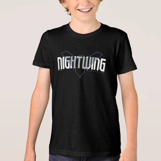 Camiseta Triblenda Gráfico de nombres de alta tecnología nocturna (Anverso)