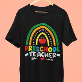 Camiseta Triblenda Gráfico de profesores de Preescolar Arcoiris y App
