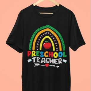 Camiseta Triblenda Gráfico de profesores de Preescolar Arcoiris y App