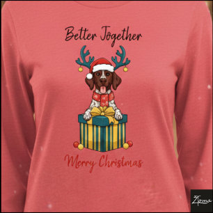 Camiseta Triblenda Gráfico de regalo con lunares de perro Pointer en