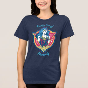 Camiseta Triblenda Gráfico de tres colores de mujer maravilla