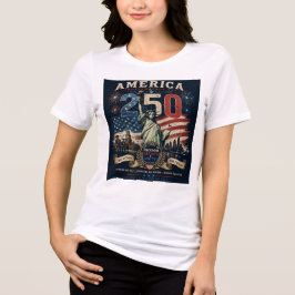 Camiseta Triblenda Gráfico del Día de la Independencia Patriótica del