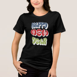 Camiseta Triblenda Gráfico del vector de Año Nuevo Feliz