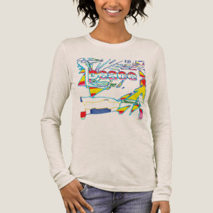 Camiseta Triblenda Gráfico "Paz" con diseño amarillo rojo rosado azul