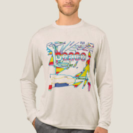 Camiseta Triblenda Gráfico "Paz" con diseño amarillo rojo rosado azul