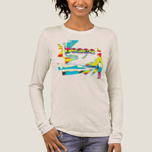 Camiseta Triblenda Gráfico "Paz" con diseño de arte de Aqua rojo amar