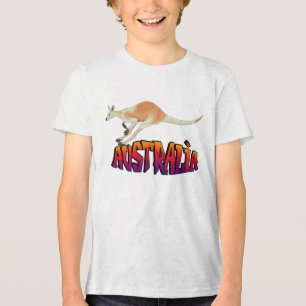 Camiseta Triblenda Gráfico Retro Canguro Juventud Australia