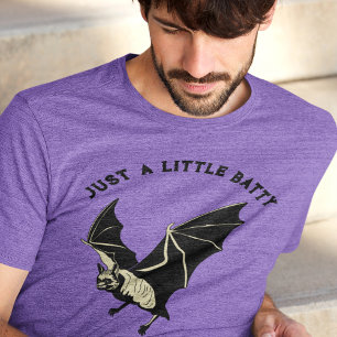 Camiseta Triblenda Gràfico Retro de Murciélago de Halloween con Eslog