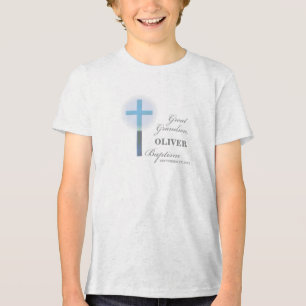 Camiseta Triblenda Gran abuelo bautismo azul encaje personalizado