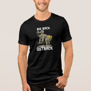 Camiseta Triblenda Gran espalda Outback – Diseño divertido de peso mu