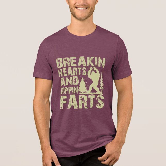 Camiseta Triblenda Gran pie Funny breakin Hearts & Rippin Farts Tee (Anverso)