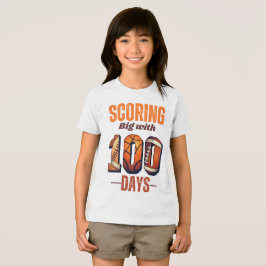 Camiseta Triblenda Gran puntuación con 100 días de escuela | Tema dep