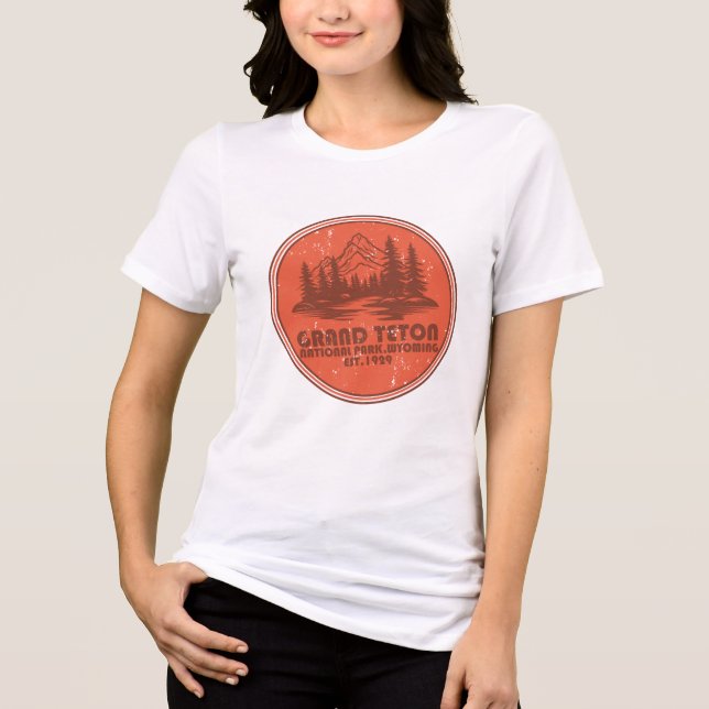 Camiseta Triblenda Grand Teton mountains National Park Wyoming (Anverso)