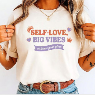Camiseta Triblenda Grandes Vibraciones de Amor Propio Retro para Defe