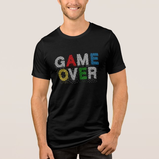 Camiseta Triblenda Graphic Printed T-Shirt for Unisex Game Over Tee (Anverso)