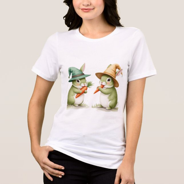 Camiseta Triblenda green bunnies (Anverso)