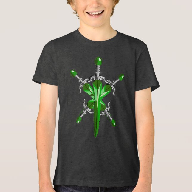 Camiseta Triblenda Green Energy Burst Fantasy Sword (Anverso)