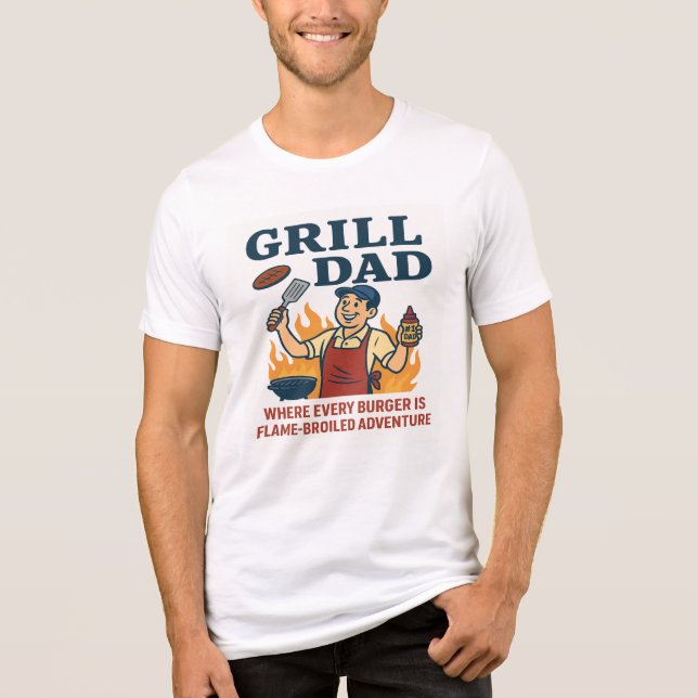 Camiseta Triblenda Grill Dad - Aventura De Brote De Llamas (Anverso)
