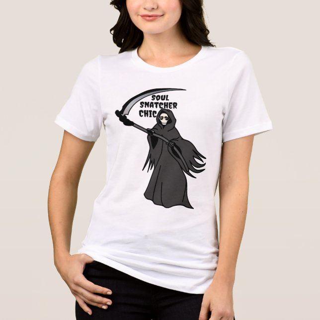 Camiseta Triblenda Grim Reaper Soul Snatcher Shirt | Funny Chic Tee (Anverso)