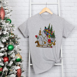 Camiseta Triblenda Grinch Clásico Grinch y Max con Trineo