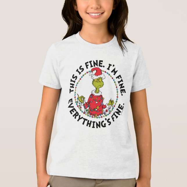 Camiseta Triblenda Grinch | Everything's Fine (Anverso)