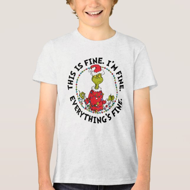Camiseta Triblenda Grinch | Everything's Fine (Anverso)