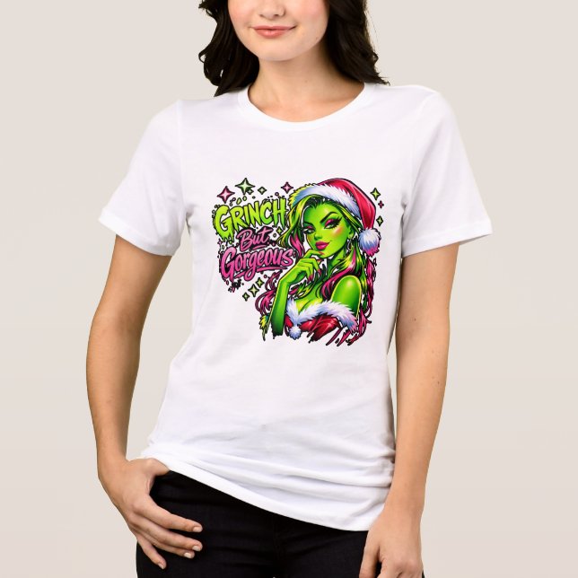 Camiseta Triblenda Grinch mais magnifique – T-shirt femme Neon Pop (Anverso)