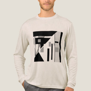 Camiseta Triblenda Gris Black Geometric Slage MCM Look Resumen Arte