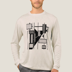 Camiseta Triblenda Gris Carbón Formas negras MCM Aspecto Art Design