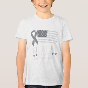 Camiseta Triblenda Gris En Mayo Conciencia Sobre El Cáncer De Cerebro