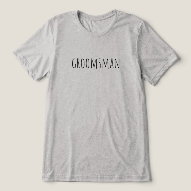 Camiseta Triblenda Groomsman Bridal Party Wedding (Diseño delantero )
