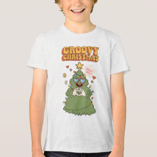 Camiseta Triblenda Groovy Christmas Tree - Holly Jolly Vibes