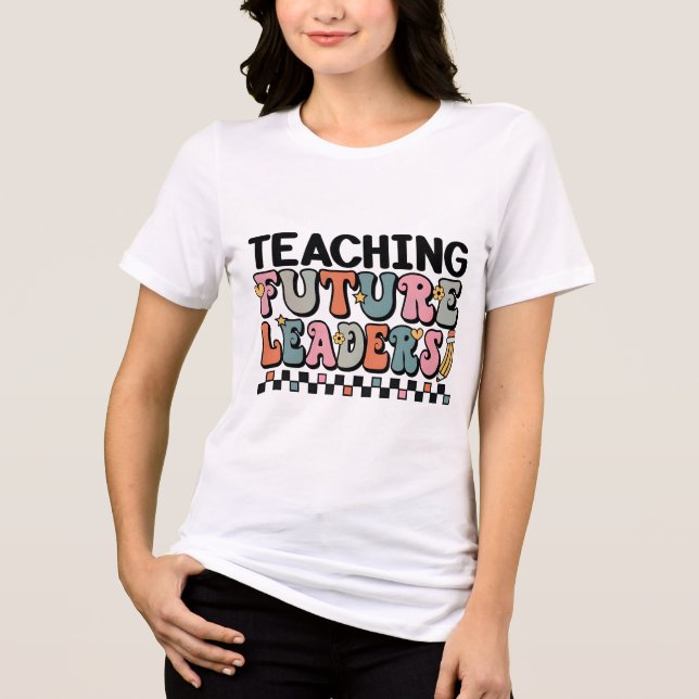 Camiseta Triblenda Groovy Earth Tones Teacher Cita Arte (Anverso)