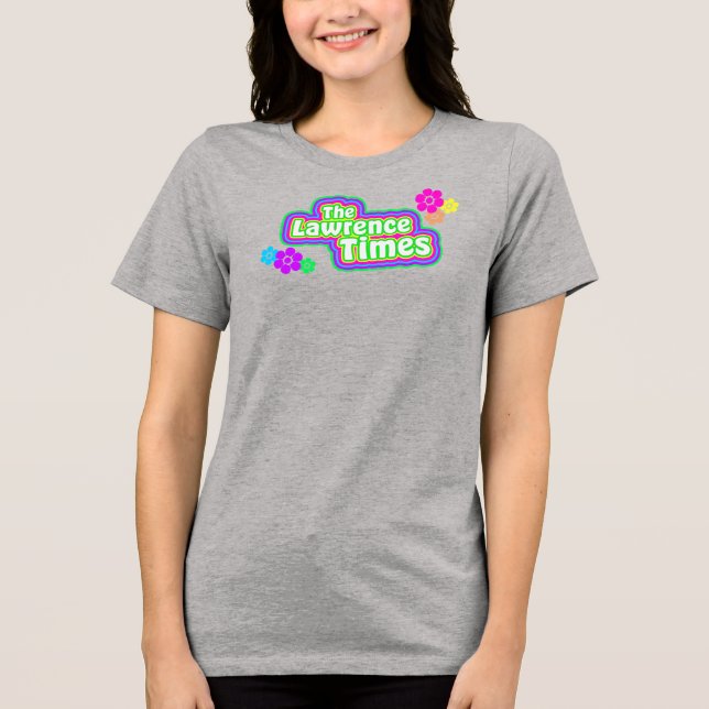 Camiseta Triblenda Groovy Lawrence Times femme flower gray (Anverso)