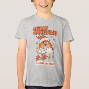 Camiseta Triblenda Groovy Navidades arcoiris - Sean brillantes y merr