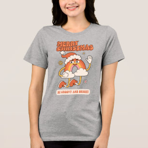 Camiseta Triblenda Groovy Navidades arcoiris - Sean brillantes y merr