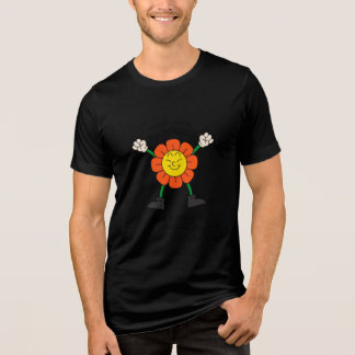 Camiseta Triblenda Groovy Retro Personalizado Flor Happy Life Quote D
