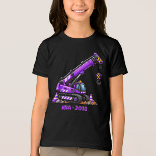 Camiseta Triblenda Grulla pequeña morada personalizada