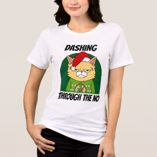 CAMISETA TRIBLENDA GRUMPY CAT CORRIENDO A TRAVÉS DE LAS NO CAMIETAS