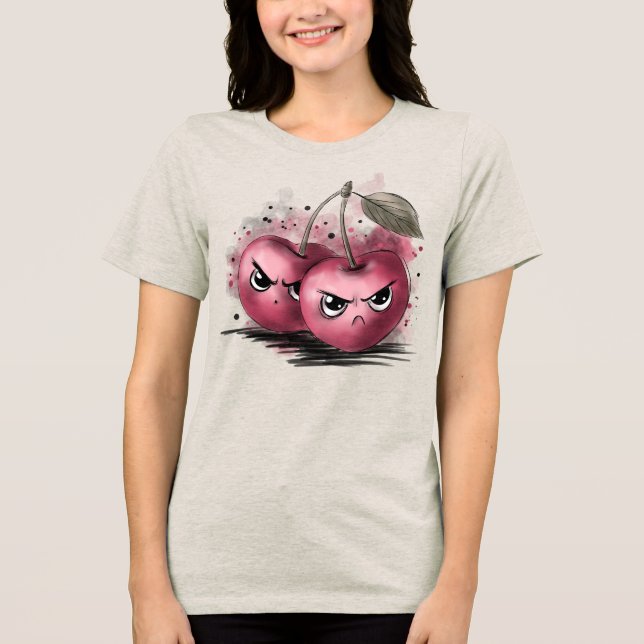 Camiseta Triblenda Grumpy Cherries (Anverso)