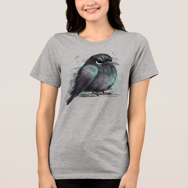 Camiseta Triblenda Grumpy Crow (Anverso)