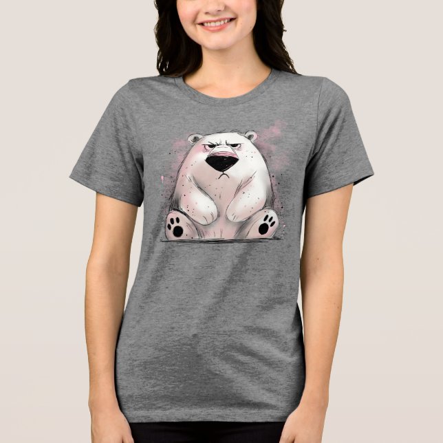 Camiseta Triblenda Grumpy Polar Bear (Anverso)
