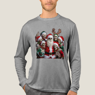 Camiseta Triblenda Grupo de fotos de Navidad de Santa Esqueleto – Fes