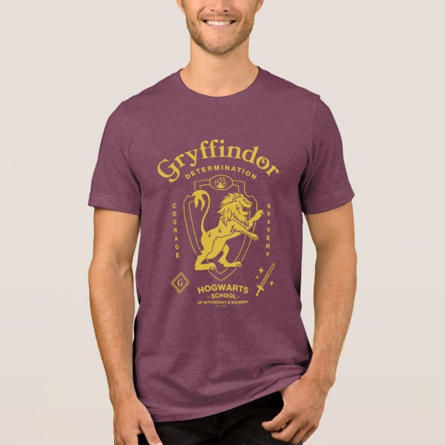 Camiseta Triblenda GRYFFINDOR™ Determinación Coraje Valentía Escudo (Anverso)