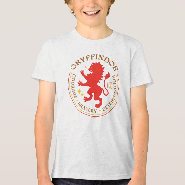 Camiseta Triblenda GRYFFINDOR™ Red Lion House Pride Badge (Anverso)