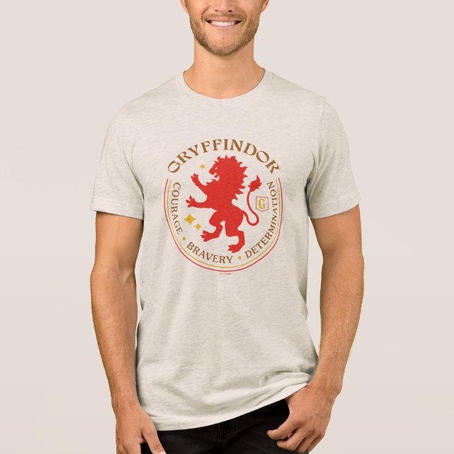 Camiseta Triblenda GRYFFINDOR™ Red Lion House Pride Badge (Anverso)